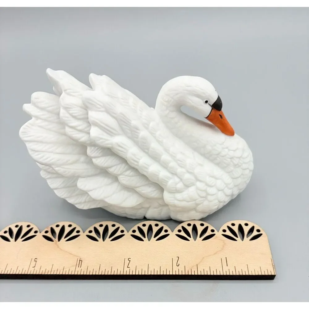 Royal Heritage hand-painted porcelain/bisque swan